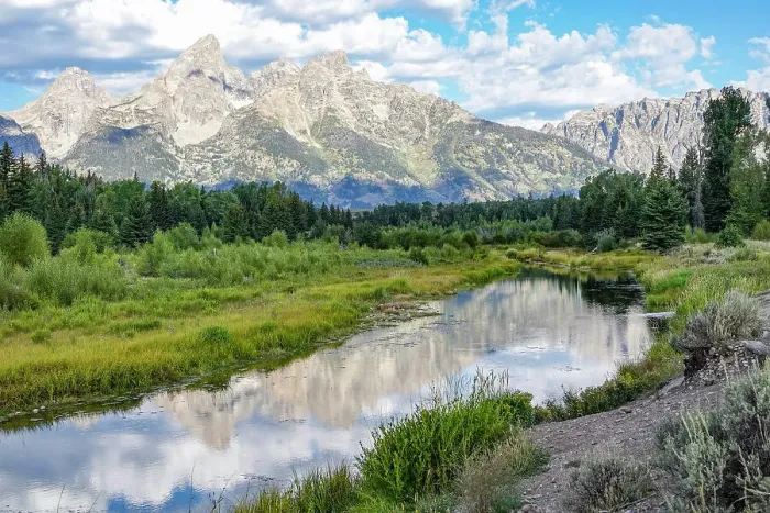 Framed Print : Grand Teton National Park, Wyoming, USA. Scenic view of Grand Tetons mountain range Framed Print : Grand Teton National Park, Wyoming, USA. Scenic view of Grand Tetons mountain range