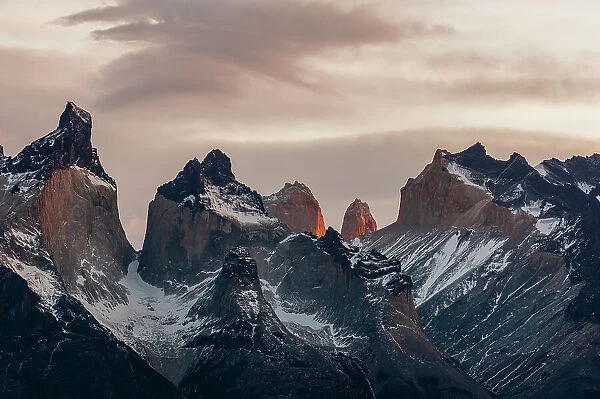The granite towers of Cuernos del Paine. Ultima Esperanza, Chile