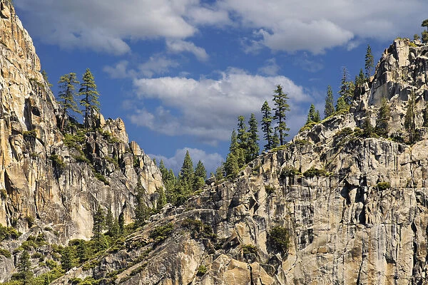 Granite valley walls, Yosemite National Park, California