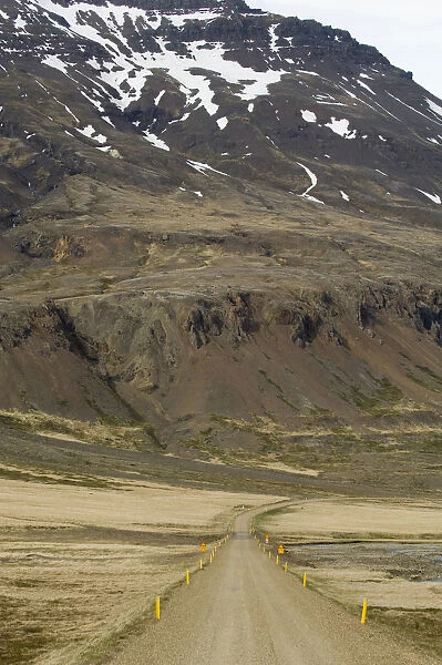 Gravel road near Breiddalswik, Iceland
