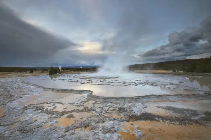 Framed Print : Great Fountain Geyser, Yellowstone National Park