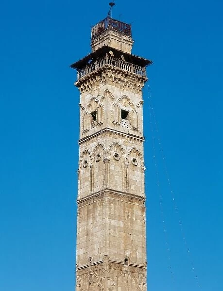 Great Mosque of Aleppo or Umayyad Mosque. Seleucid minaret raised as an independent