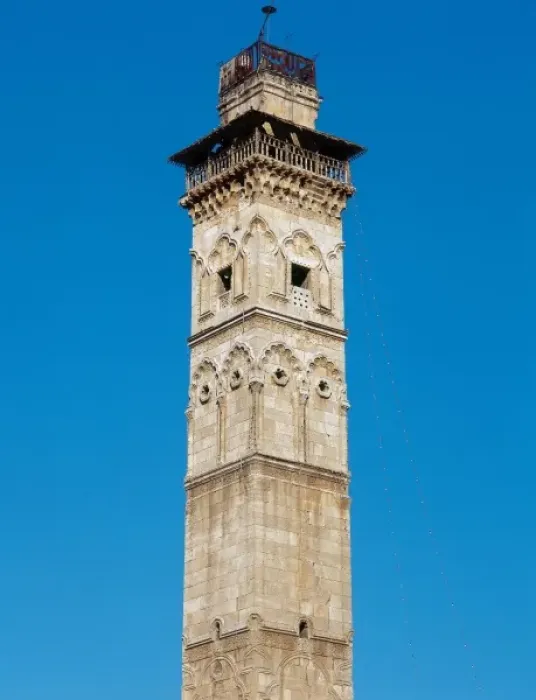 Framed Print : Great Mosque of Aleppo or Umayyad Mosque. Seleucid minaret raised as an independent