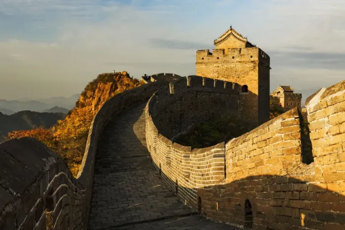 Framed Print : Great Wall of China and Jinshanling Mountains at sunrise, Jinshanling, China Framed Print : Great Wall of China and Jinshanling Mountains at sunrise, Jinshanling, China