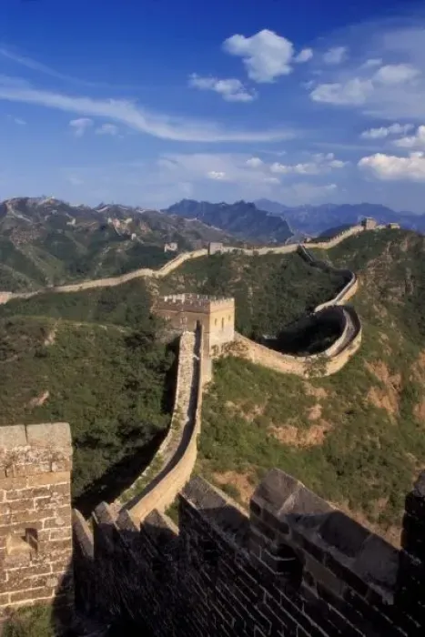 Framed Print : Great Wall winding through the mountain, Jinshanling, Hebei Province, China