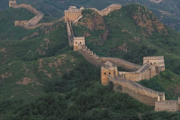 Great Wall winding through mountains. Jinshanling Hebei Province China