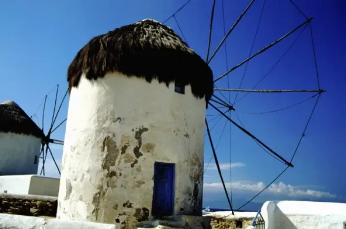 Framed Print : Greece, Aegean Sea, Mykonos. Famous windmills of Mykonos Framed Print : Greece, Aegean Sea, Mykonos. Famous windmills of Mykonos