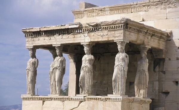 Greece, Athens. Caryatids at the Parthenon