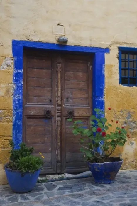 Framed Print : Greece, Crete, Chania, old town with colorful doorway to Turkish Restaurant Framed Print : Greece, Crete, Chania, old town with colorful doorway to Turkish Restaurant