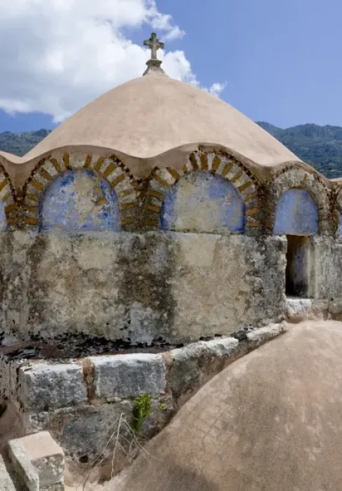 Framed Print : Greece, Crete, Episkopi. Byzantine Church of Agios Georgios (Saint George) was built c