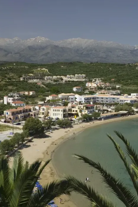 Framed Print : GREECE-CRETE-Hania Province-Almyrida: Kalyvia Bay Resort Town Beach View Framed Print : GREECE-CRETE-Hania Province-Almyrida: Kalyvia Bay Resort Town Beach View