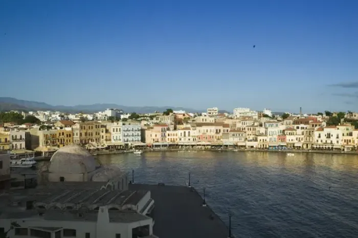 Framed Print : GREECE-CRETE-Hania Province-Hania: Venetian Port / Morning Framed Print : GREECE-CRETE-Hania Province-Hania: Venetian Port / Morning