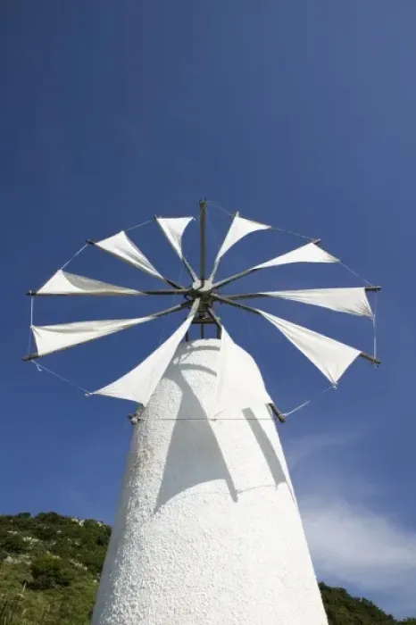 Framed Print : GREECE, CRETE, Iraklio Province, Ano Kera: Traditional Cretan Windmill