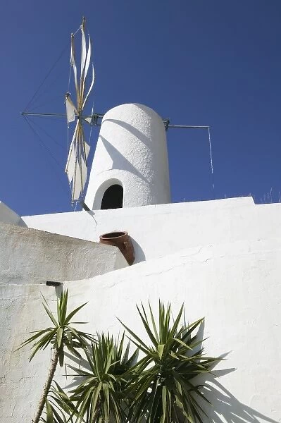 GREECE, CRETE, Iraklio Province, Ano Kera: Traditional Cretan Windmill