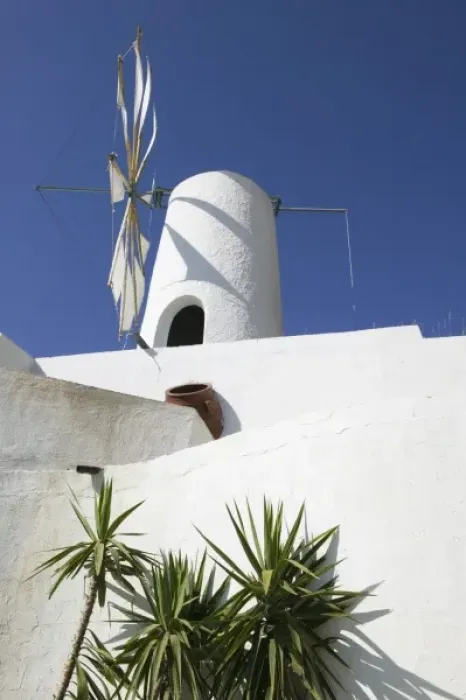 Framed Print : GREECE, CRETE, Iraklio Province, Ano Kera: Traditional Cretan Windmill Framed Print : GREECE, CRETE, Iraklio Province, Ano Kera: Traditional Cretan Windmill