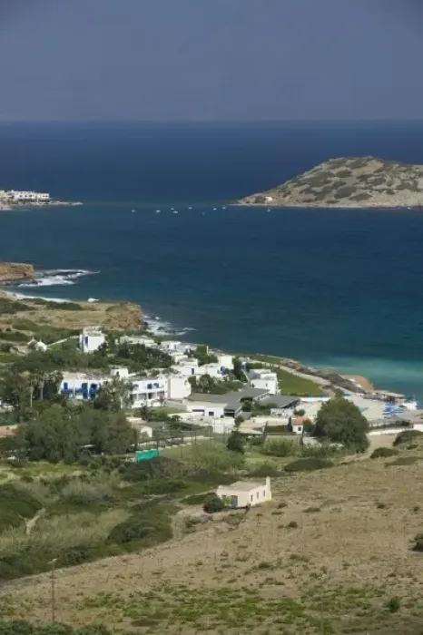 Framed Print : GREECE, CRETE, Lasithi Province, Mohlos: Resort Town View with Agios Nikolaos Island Framed Print : GREECE, CRETE, Lasithi Province, Mohlos: Resort Town View with Agios Nikolaos Island