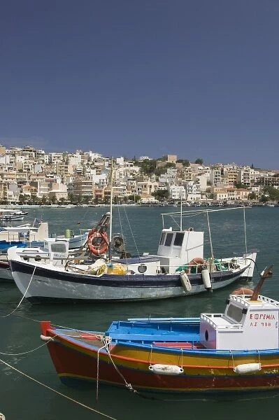 GREECE, CRETE, Lasithi Province, Sitia: Town View from Harbor