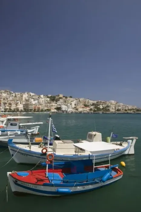 Framed Print : GREECE, CRETE, Lasithi Province, Sitia: Town View from Harbor Framed Print : GREECE, CRETE, Lasithi Province, Sitia: Town View from Harbor