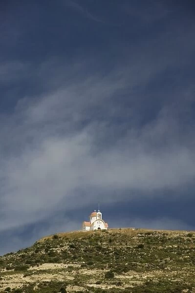 GREECE, CRETE, Lasithi Province, Sikia: Hilltop Church  /  Central Lasithi Province