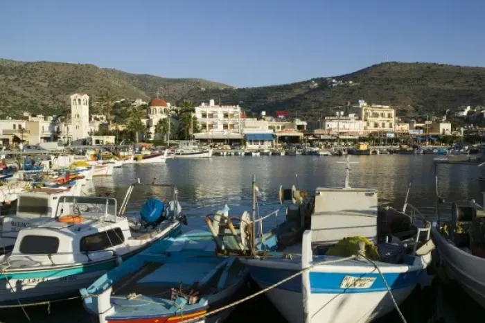 Framed Print : GREECE, CRETE, Lasithi Province, Elounda: Port View Morning Framed Print : GREECE, CRETE, Lasithi Province, Elounda: Port View Morning