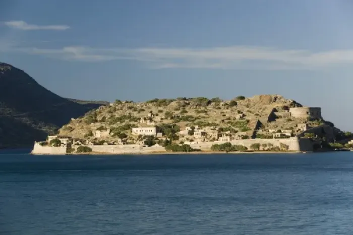 Framed Print : GREECE, CRETE, Lasithi Province, Plaka: Spinalonga Island  /  Late Afternoon