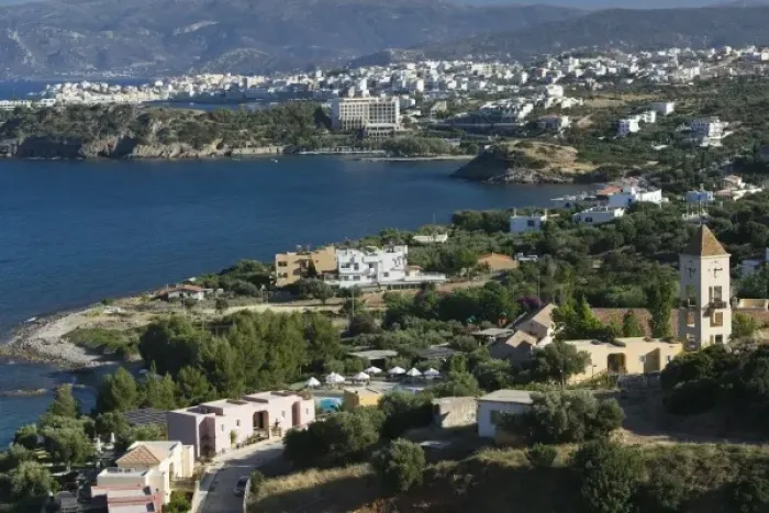 Framed Print : GREECE, CRETE, Lasithi Province, Agios Nikolaos: Tourist Hotel Area / Late Afternoon Framed Print : GREECE, CRETE, Lasithi Province, Agios Nikolaos: Tourist Hotel Area / Late Afternoon
