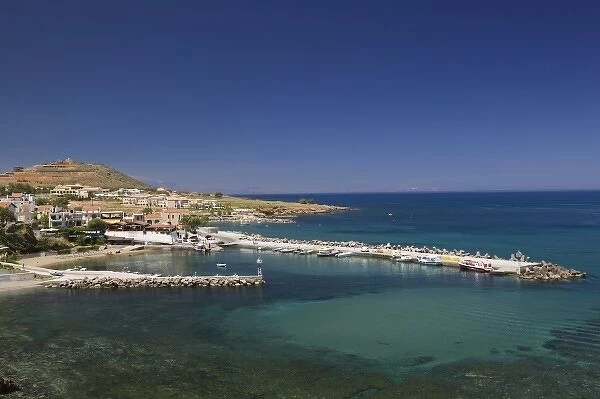 GREECE, CRETE, Rethymno Province, Panormo: North Coast Beach Resort, Town Pier