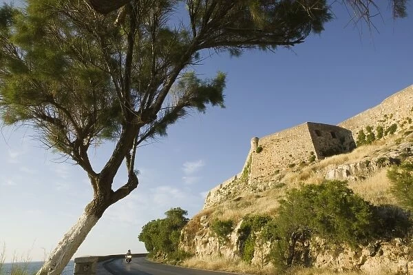 GREECE, CRETE, Rethymno Province, Rethymno: 16th century Fortress  /  Late Afternoon