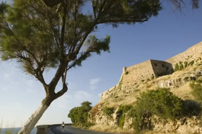 Framed Print : GREECE, CRETE, Rethymno Province, Rethymno: 16th century Fortress  /  Late Afternoon