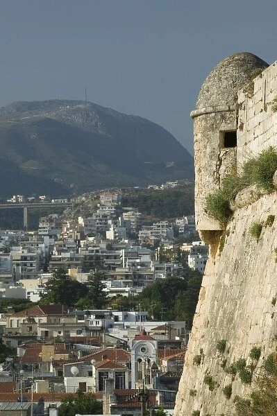 GREECE, CRETE, Rethymno Province, Rethymno: 16th century Fortress & Town View