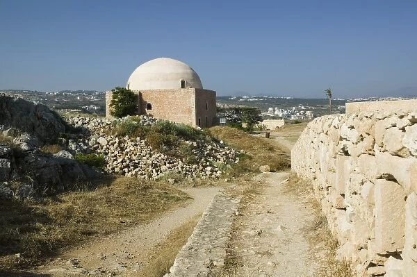 GREECE, CRETE, Rethymno Province, Rethymno: 16th century Fortress Details  /  Mosque