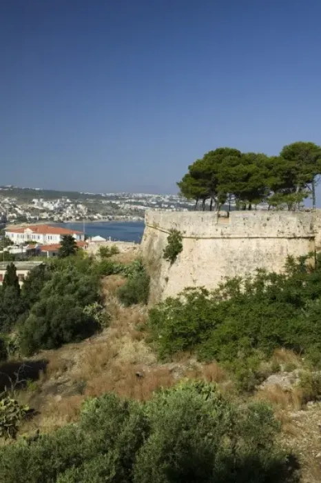 Framed Print : GREECE, CRETE, Rethymno Province, Rethymno: 16th century Fortress & Town View Framed Print : GREECE, CRETE, Rethymno Province, Rethymno: 16th century Fortress & Town View