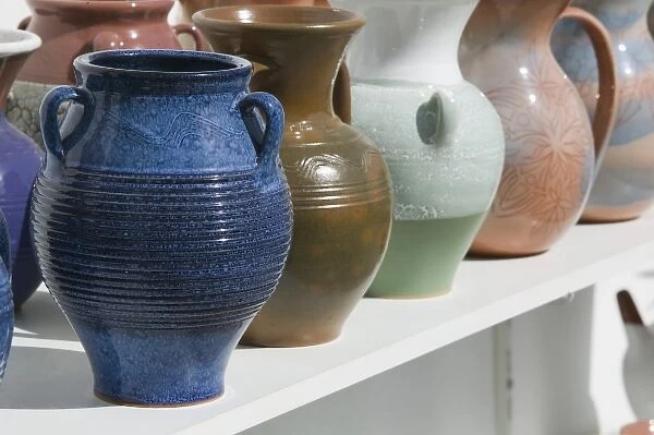 GREECE, CRETE, Rethymno Province, Margarites: Pottery Town, Local Pottery Display