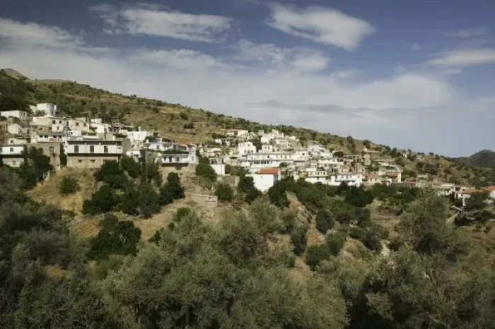 Framed Print : GREECE, CRETE, Rethymno Province, Platanos: Mountain Village below Mt. Psiloritis Framed Print : GREECE, CRETE, Rethymno Province, Platanos: Mountain Village below Mt. Psiloritis