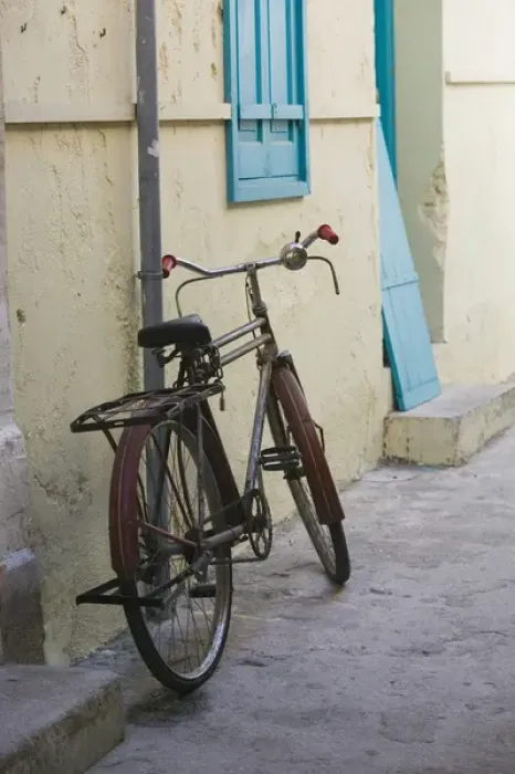 Framed Print : GREECE-CRETE-Rethymno Province-Rethymno: Old Quarter- Bicycle Framed Print : GREECE-CRETE-Rethymno Province-Rethymno: Old Quarter- Bicycle