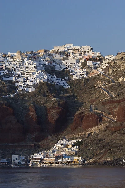 Greece, Cyclades, Island of Santorini (aka Thira). Typical cliff top homes