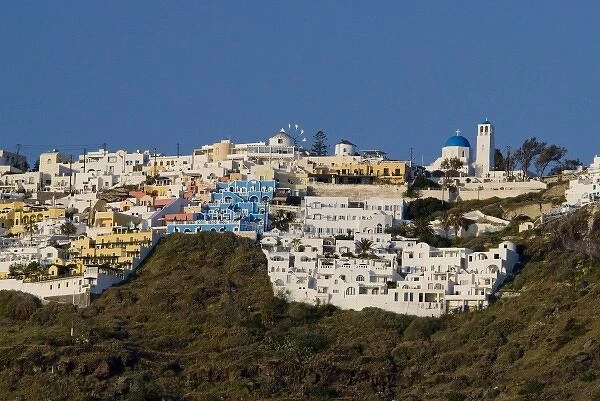 Greece, Cyclades, Island of Santorini (aka Thira). Capital city of Fira located a
