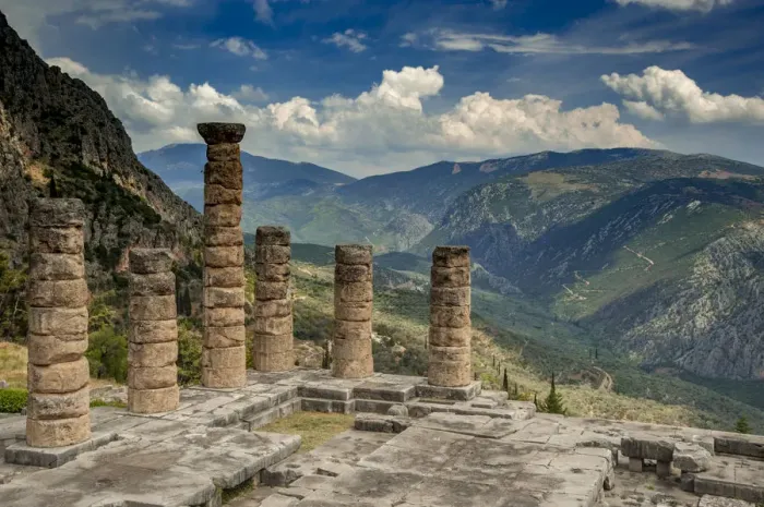 Framed Print : Greece, Delphi, Temple, Apollo Framed Print : Greece, Delphi, Temple, Apollo
