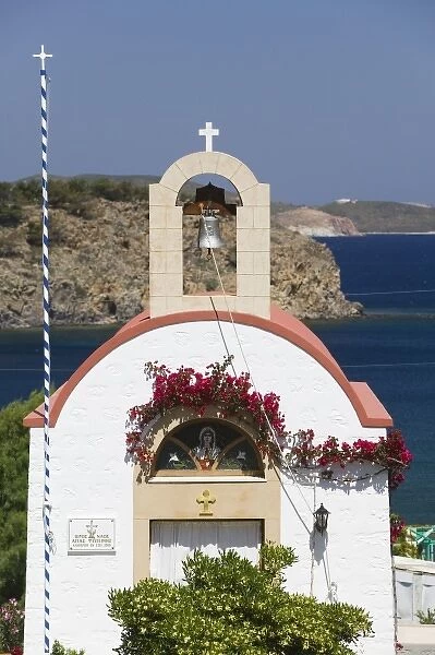 GREECE, Dodecanese Islands, PATMOS, Meloi Beach: Small Greek Orthodox Chapel