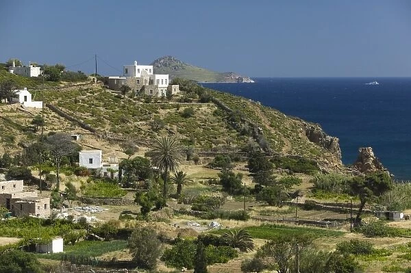 GREECE, Dodecanese Islands, PATMOS, Kampos: Hillside Houses by Kampos Bay