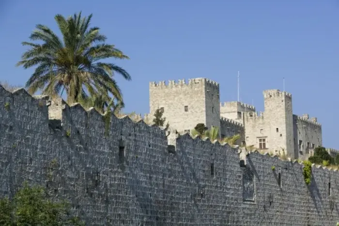 Framed Print : GREECE, Dodecanese Islands, RHODES, Rhodes Town: Rhodes Old Town, Palace of the Grand