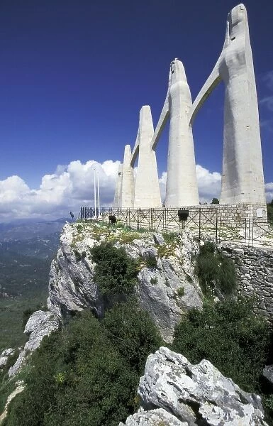Greece, Epirus, Kamarina. View of Zalongo memorial