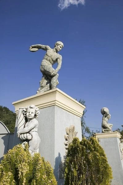 GREECE, Ionian Islands, KEFALONIA, Kokolata: Greek Lawn Ornament Statue Showplace