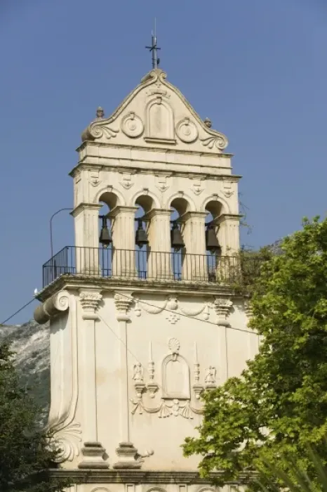 Framed Print : GREECE, Ionian Islands, KEFALONIA, Valsamata: St. Gerasimou Monastery / Belltower Framed Print : GREECE, Ionian Islands, KEFALONIA, Valsamata: St. Gerasimou Monastery / Belltower