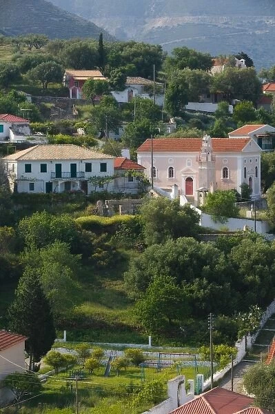GREECE, Ionian Islands, KEFALONIA, Assos: Resort Town Buildings