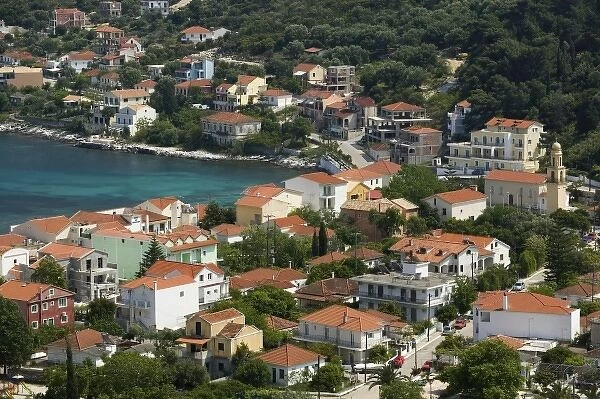 GREECE, Ionian Islands, KEFALONIA, Agia Efymia: Town View on Efymia Bay