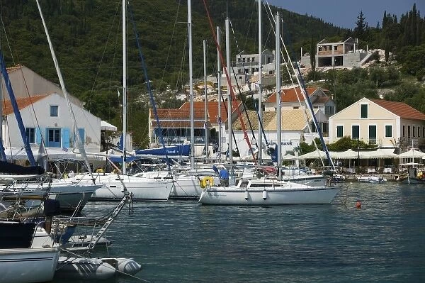 GREECE, Ionian Islands, KEFALONIA, Fiskardo: Yacht Harbor View