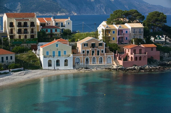 GREECE-Ionian Islands-KEFALONIA-Assos: Waterfront Resort Houses