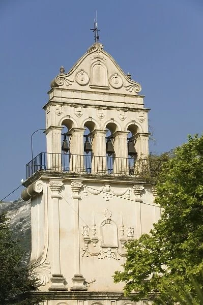 GREECE, Ionian Islands, KEFALONIA, Valsamata: St. Gerasimou Monastery  /  Belltower