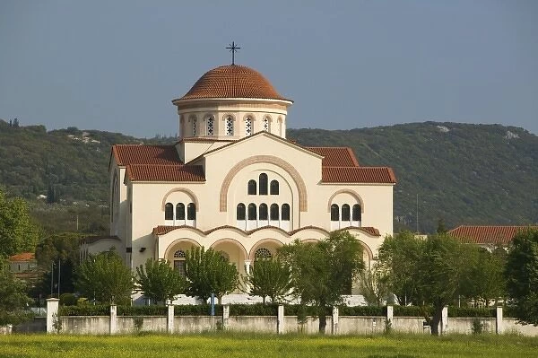 GREECE, Ionian Islands, KEFALONIA, Valsamata: St. Gerasimou Monastery Exterior